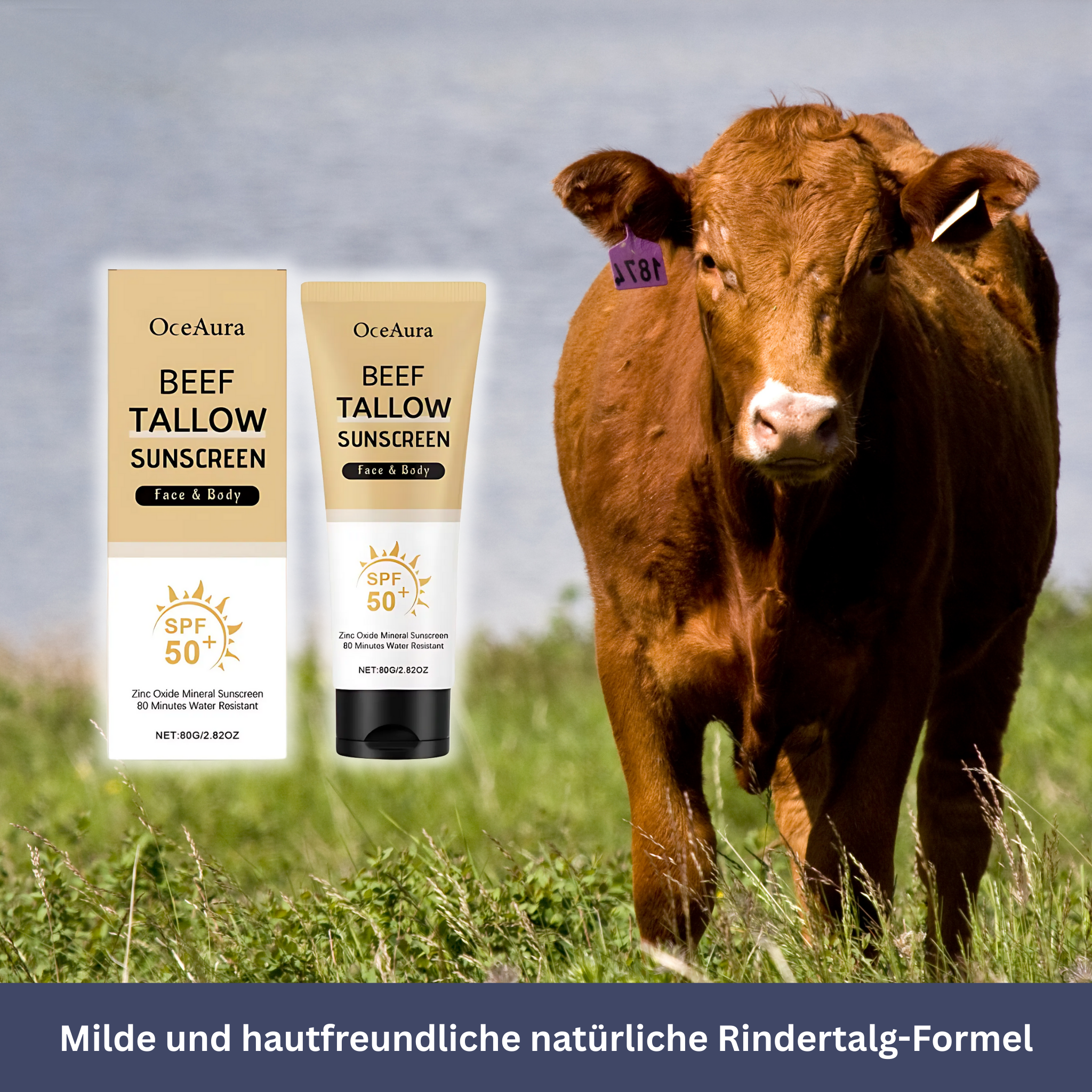 Natural Beef Tallow Sunscreen – Moisture & Protection