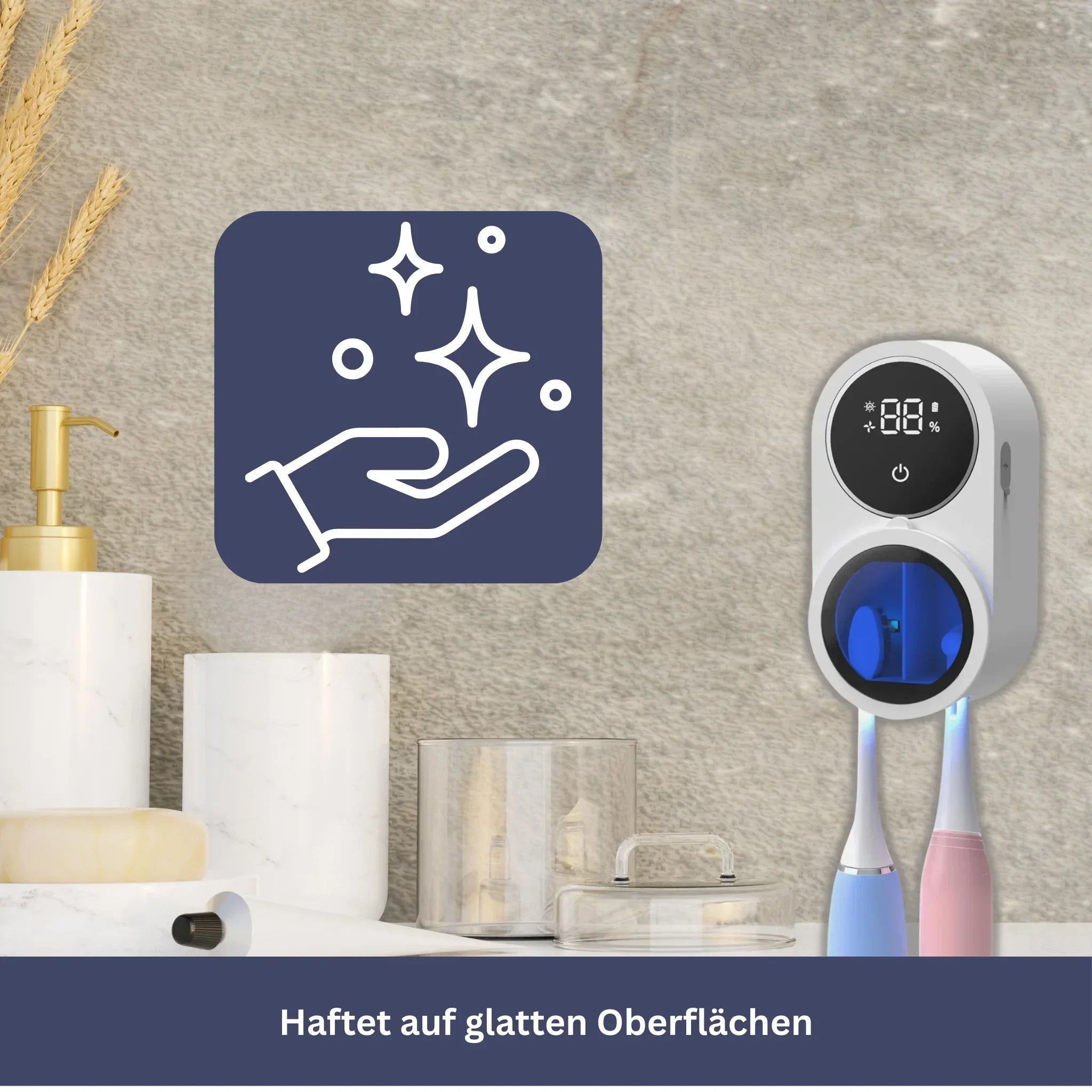 Smart Toothbrush Holder with Cleaning Function