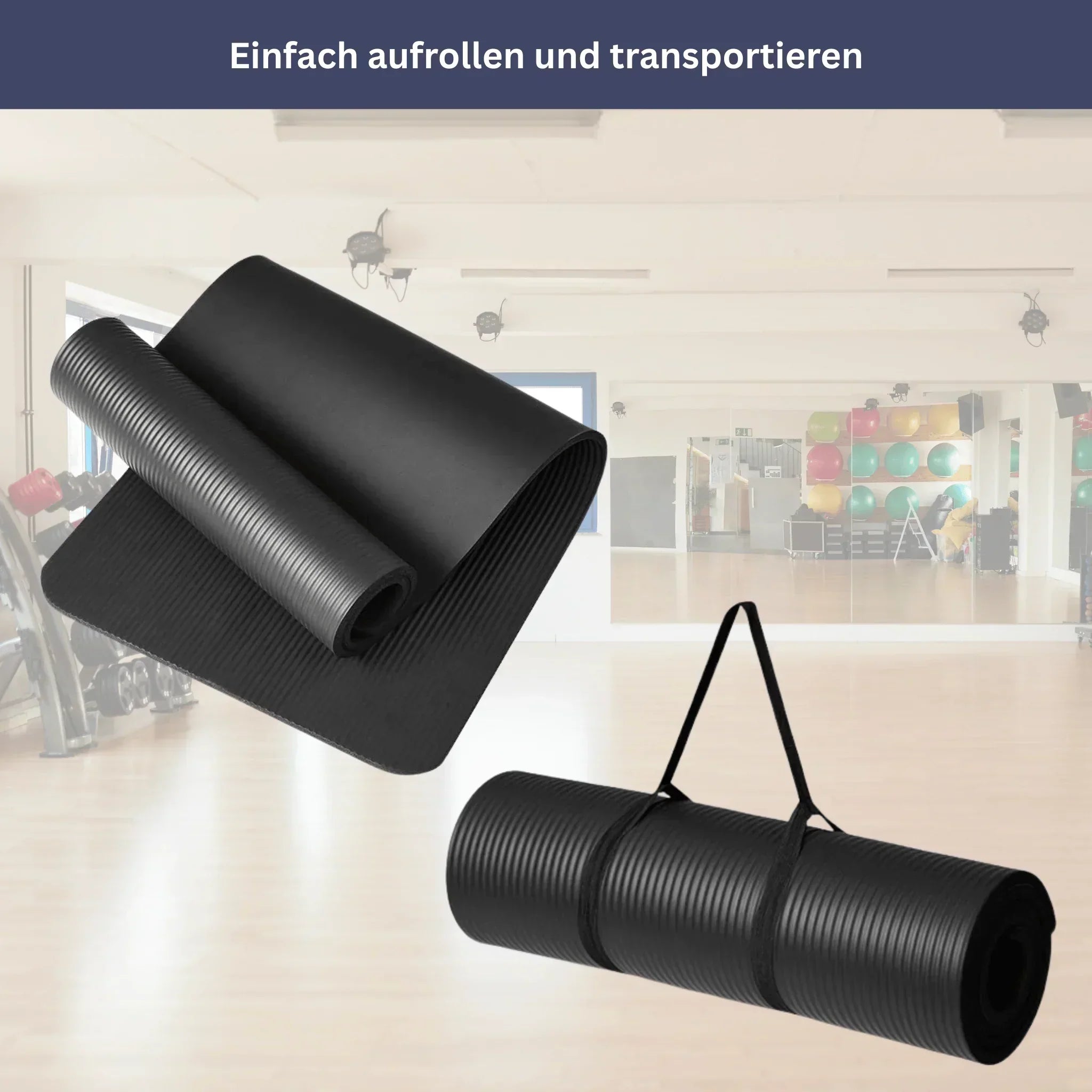 Premium Yoga Mat with Carry Strap