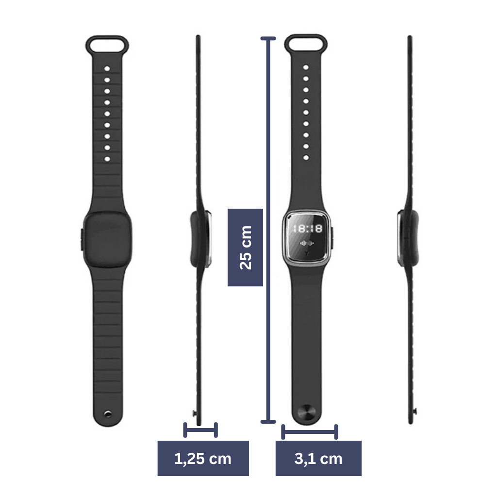 MosquitoSafe Ultrasonic Bracelet with LED Indicator