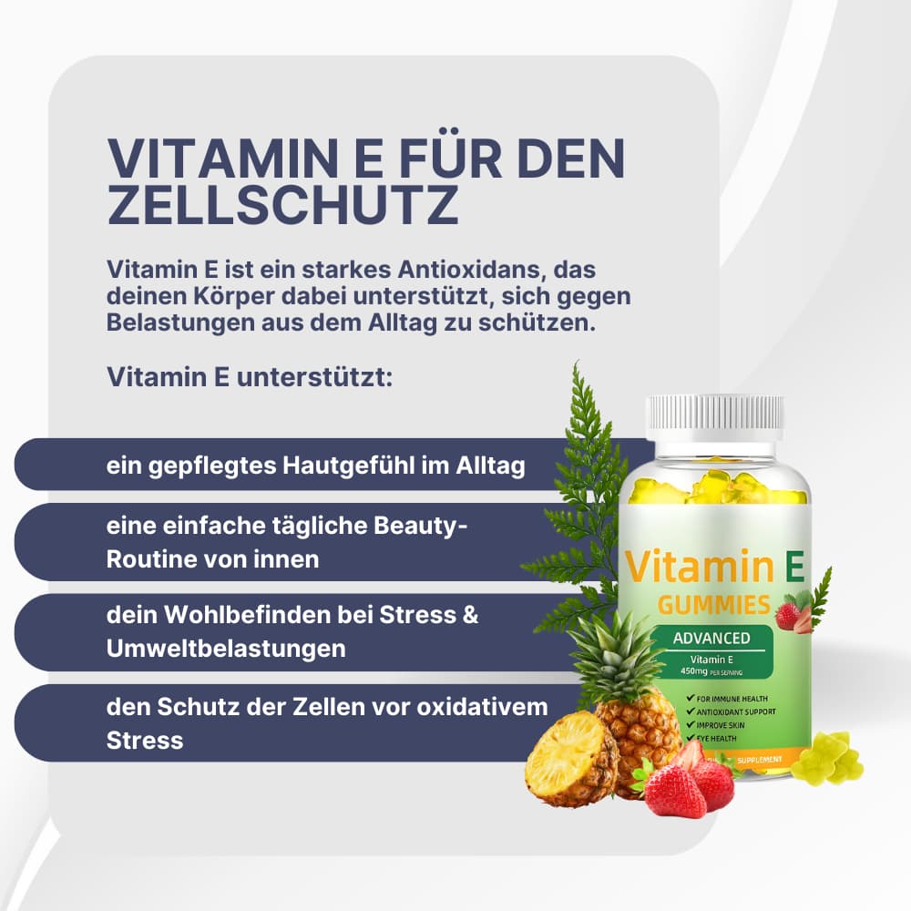 Vitamin E Gummies – Skin Care & Cell Protection
