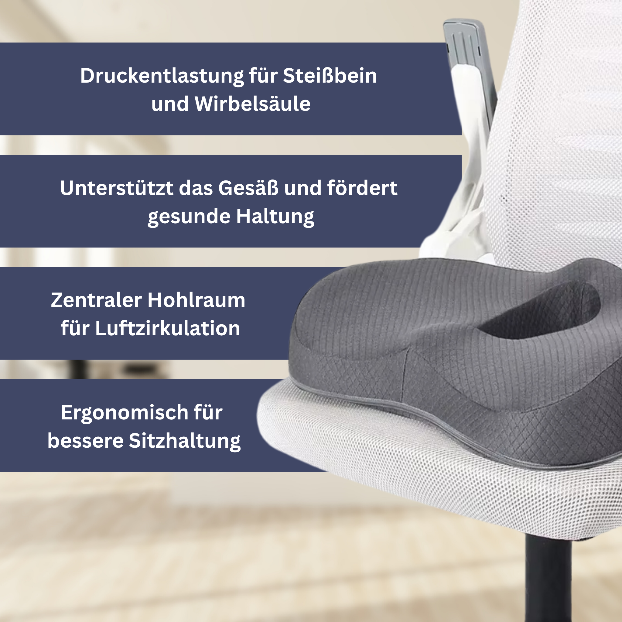 PosturePlus - Orthopedic seat cushion