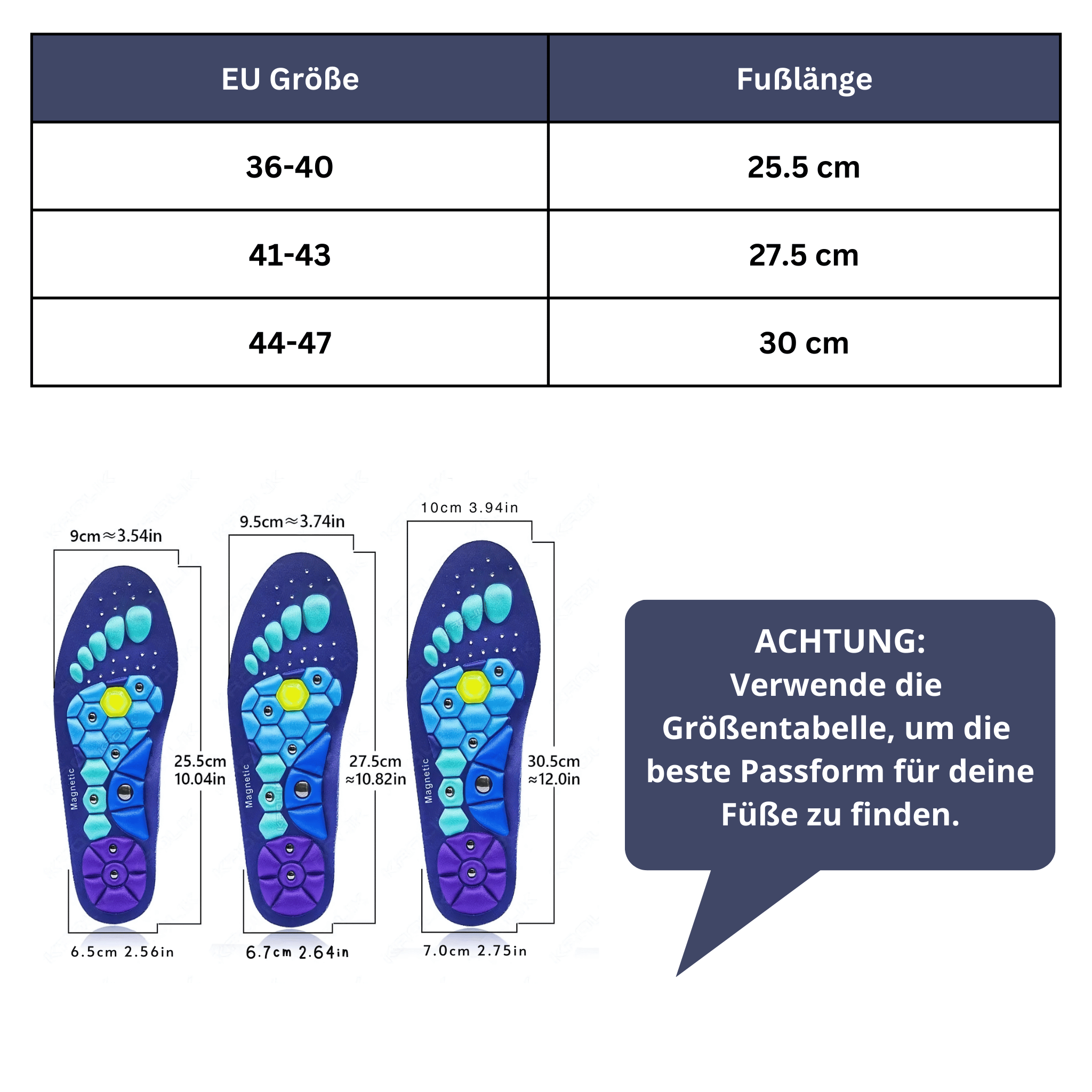 Sports Insoles with Magnetic Therapy